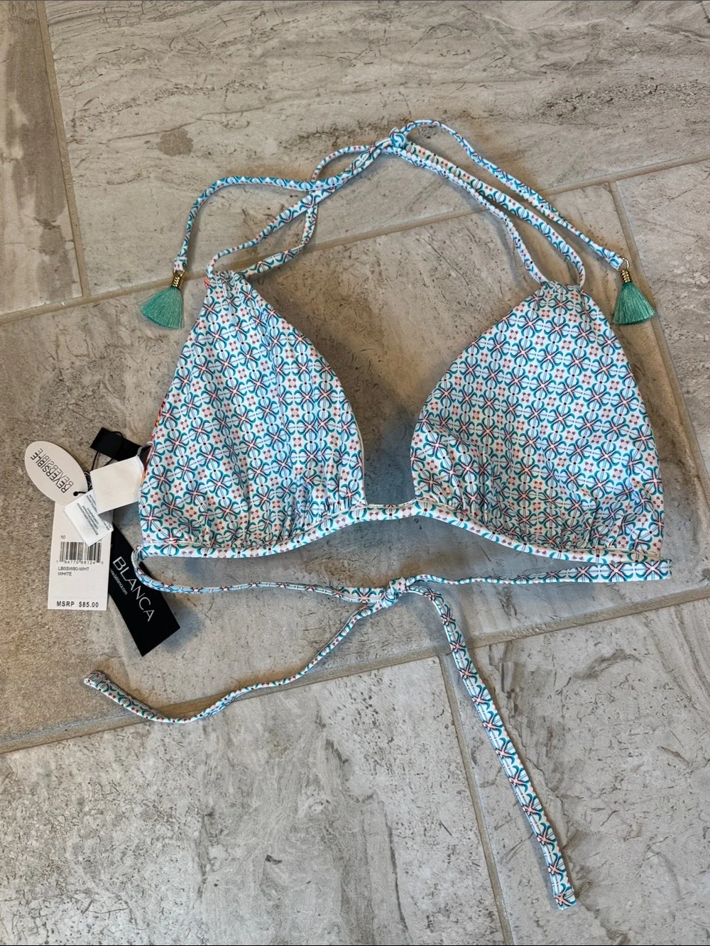 La Blanca NWT swimwear reversible bikini top beach summer vacation resort